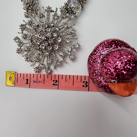 Custom Design Elegant Sparkle Statement Necklace + Earrings, NWOT - Picture 9 of 17